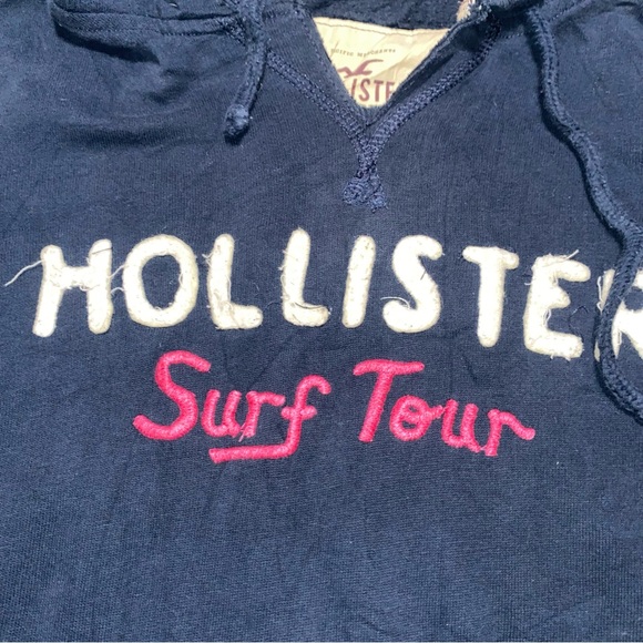 Hollister Womens Y2K Navy Surf Tour Hoodie Small - Picture 2 of 8